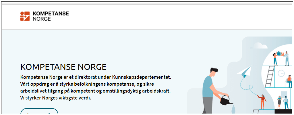 skjermdump av kompetansenorge.no