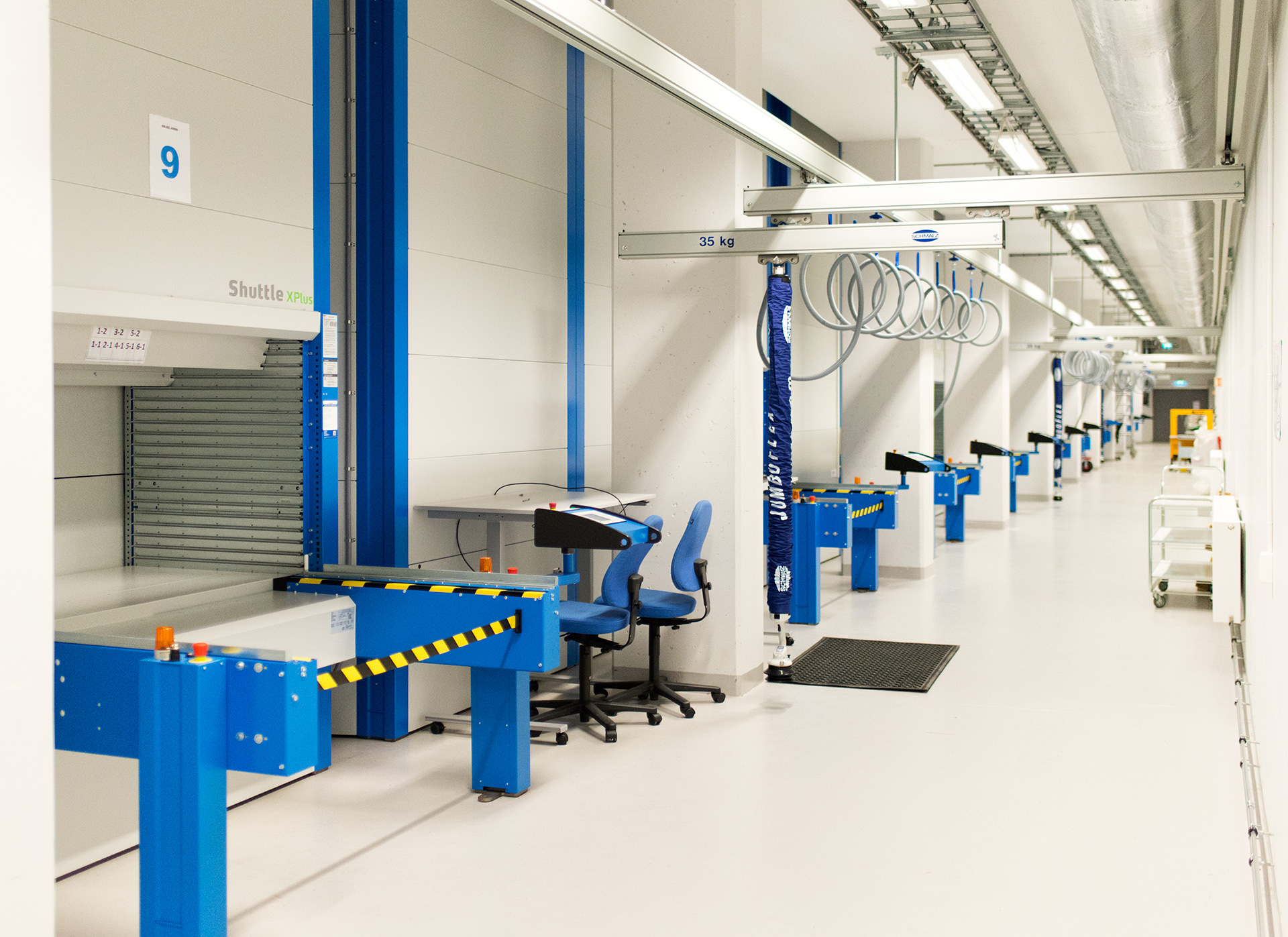 Heisautomatsystem med flere innlastingsramper