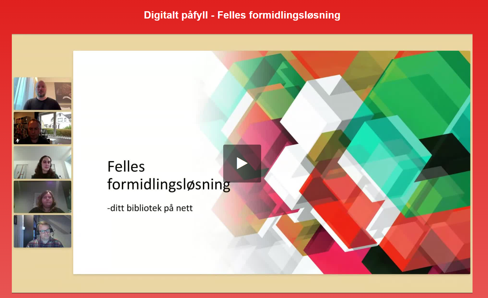 Digitalt Påfyll: Felles Formidlingsløsning - Ditt Bibliotek På Nett ...