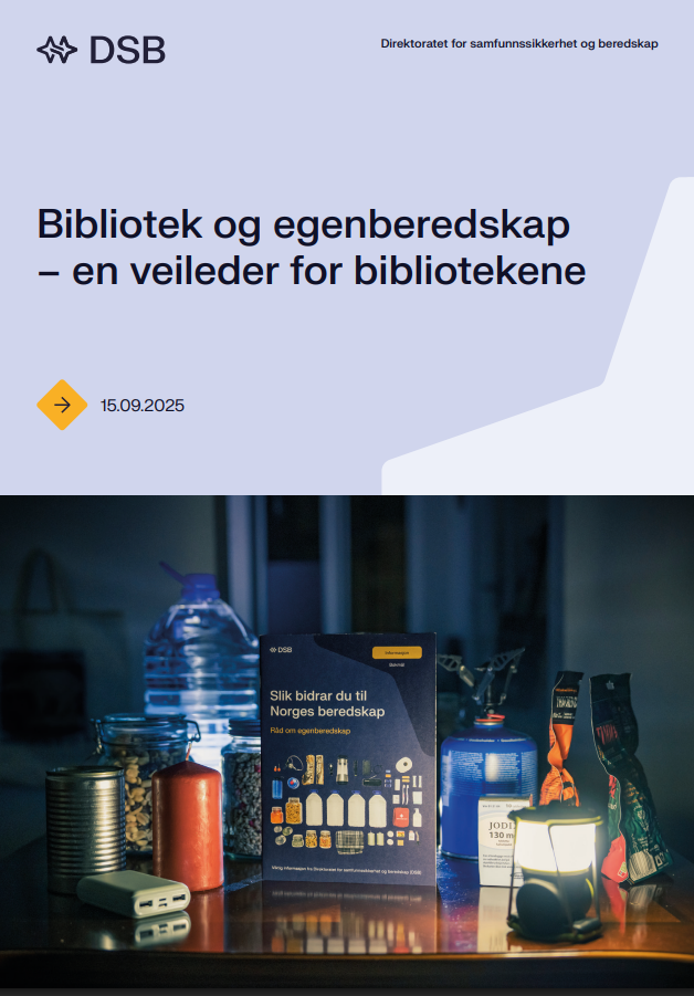 Forside. Bibliotek og egenberedskap – en veileder for bibliotekene