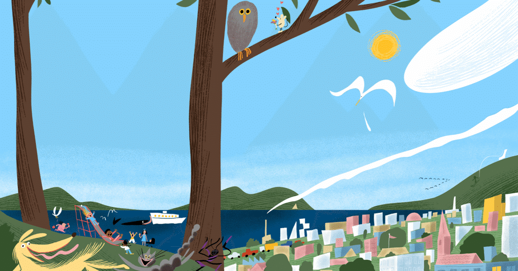 ILLUSTRASJON: BENDIK KALTENBORN, VINNER AV BILDEBOKPRISEN FOR 2024