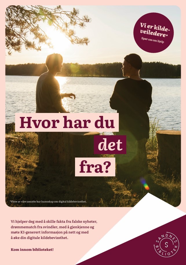 Informasjonsplakat med teksten Hvor har du det fra?